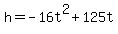 h=-16t%5E2%2B125t