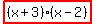 highlight%28%28x%2B3%29%28x-2%29%29
