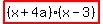 highlight%28%28x%2B4a%29%28x-3%29%29