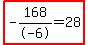 highlight(-168/-6=28)