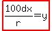 highlight%28100dx%2Fr+=+y%29