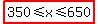 highlight(350<=x<=650)