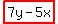 highlight%287y-5x%29