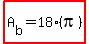 highlight%28A%5Bb%5D+=+18%28pi%29%29
