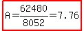 highlight(A=62480/8052=7.76)