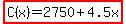 highlight%28C%28x%29=2750%2B4.5x%29