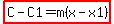 highlight%28C-C1=m%28x-x1%29%29