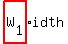 highlight(W[1])idth