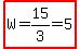highlight(W=15/3=5)