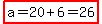 highlight(a=20+6=26)