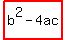 highlight%28b%5E2-4ac%29