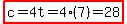 highlight(c=4t=4(7)=28)