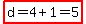 highlight%28d=4%2B1=5%29