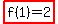 highlight(f(1) = 2)