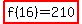 highlight(f(16) = 210)