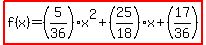highlight(f(x)=(5/36)x^2+(25/18)x+(17/36))