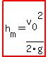 highlight(h[m] = v[0]^2/2g)