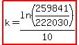 highlight%28k=ln%28259841%2F222030%29%2F10%29
