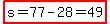 highlight%28s=77-28=49%29