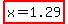 highlight%28x+=+1.29%29