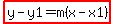highlight%28y-y1=m%28x-x1%29%29