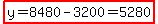 highlight(y=8480-3200=5280)