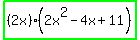 highlight_green%28%282x%29%282x%5E2-4x%2B11%29%29