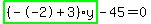 highlight_green%28+%28--2%2B3%29%2Ay+%29-45=0