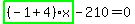 highlight_green%28+%28-1%2B4%29%2Ax+%29-210=0