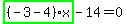 highlight_green%28+%28-3-4%29%2Ax+%29-14=0