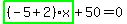 highlight_green%28+%28-5%2B2%29%2Ax+%29%2B50=0