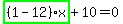 highlight_green%28+%281-12%29%2Ax+%29%2B10=0