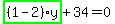 highlight_green%28+%281-2%29%2Ay+%29%2B34=0