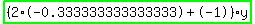 highlight_green%28+%282%2A-0.333333333333333%2B-1%29%2Ay+%29