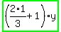 highlight_green%28+%282%2A1%2F3%2B1%29%2Ay+%29