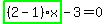 highlight_green%28+%282-1%29%2Ax+%29-3=0