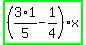 highlight_green%28+%283%2A1%2F5-1%2F4%29%2Ax+%29
