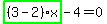 highlight_green%28+%283-2%29%2Ax+%29-4=0