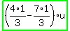 highlight_green%28+%284%2A1%2F3-7%2A1%2F3%29%2Au+%29