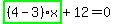 highlight_green%28+%284-3%29%2Ax+%29%2B12=0