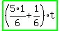 highlight_green%28+%285%2A1%2F6%2B1%2F6%29%2At+%29