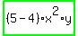 highlight_green%28+%285-4%29%2Ax%5E2%2Ay+%29