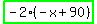 highlight_green%28+-2%2A%28-x%2B90%29+%29