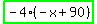 highlight_green%28+-4%2A%28-x%2B90%29+%29