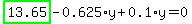 highlight_green%28+13.65+%29-0.625%2Ay%2B0.1%2Ay=0