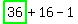 highlight_green%28+36+%29%2B16-1