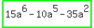 highlight_green%2815a%5E6+-+10a%5E5+-+35a%5E2%29
