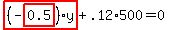 highlight_red%28+%28-highlight_red%28+0.5+%29%29%2Ay+%29%2B.12%2A500=0