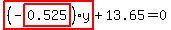 highlight_red%28+%28-highlight_red%28+0.525+%29%29%2Ay+%29%2B13.65=0