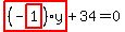 highlight_red%28+%28-highlight_red%28+1+%29%29%2Ay+%29%2B34=0